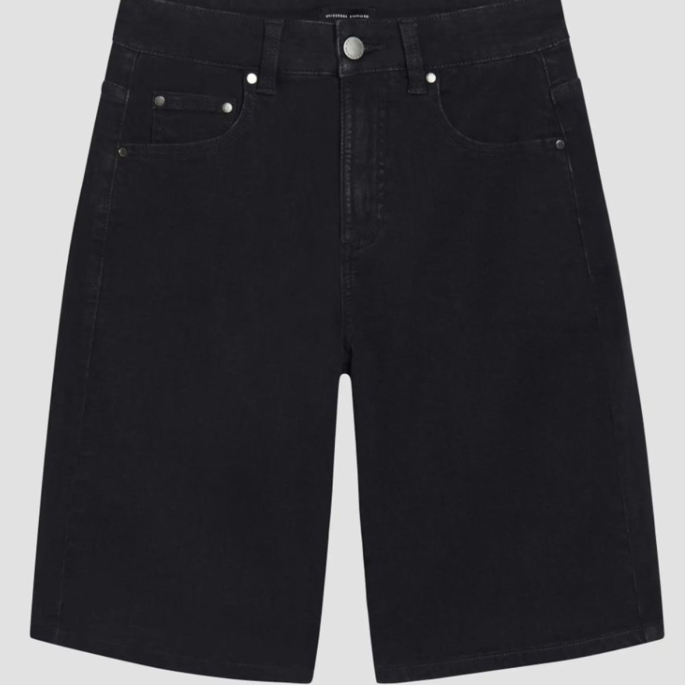 Universal Standard Bae Denim Shorts Black 11" Inseam Plus 16 Great Condition